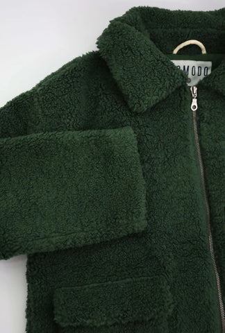 Manteau en polaire recyclée PET vert foncé - Acer