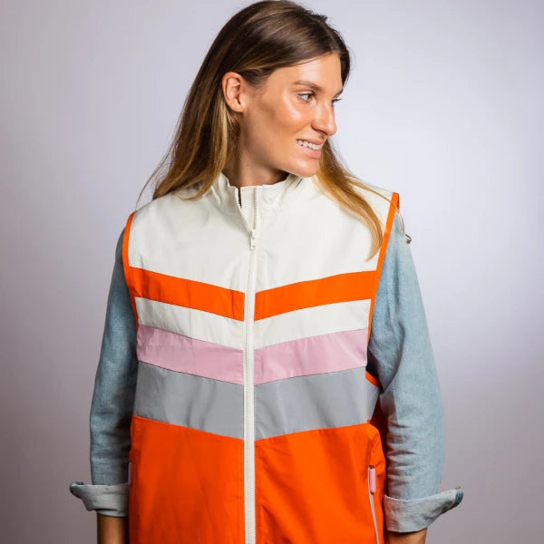 Veste reflechissante unisexe en polyester recycle