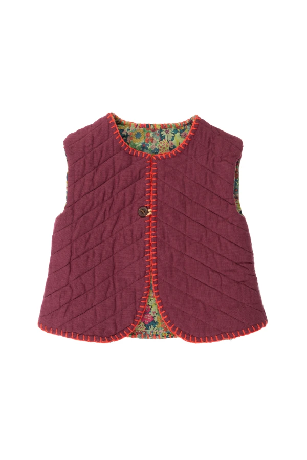 Gilet bébé patchwork liberty