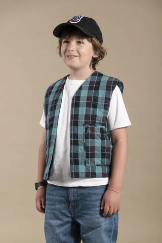 Gilet enfant émeraude quilt