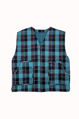 Gilet enfant émeraude quilt