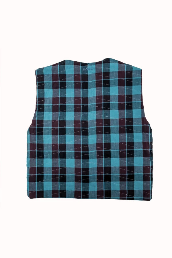 Gilet enfant émeraude quilt