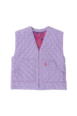 Gilet enfant quilt liberty fuchsia