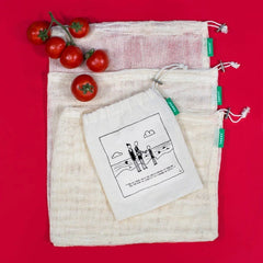Lot de 6 sachets pour fruits et légumes zéro déchet x Collab avec Art of Boo
