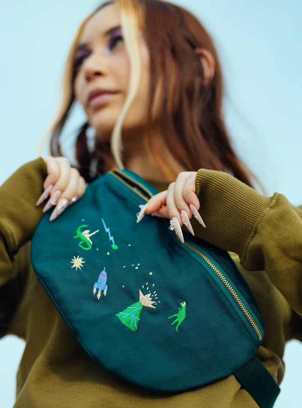 Sac Banane en coton bio avec broderie - plusieurs modèles