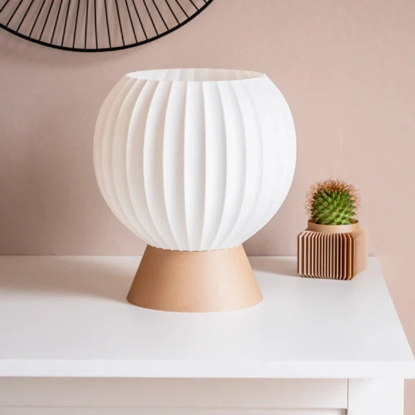 Lampe en bois recyclé I Lune 2 coloris