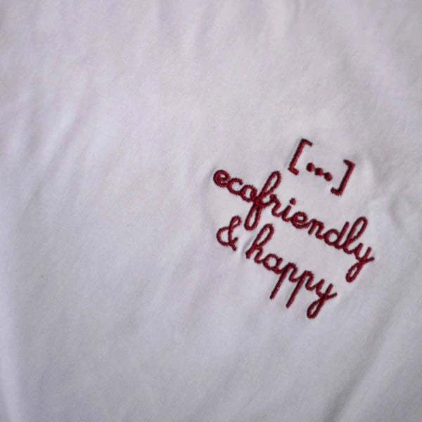 T-shirt Blanc EcoFriendly & Happy I Coton bio