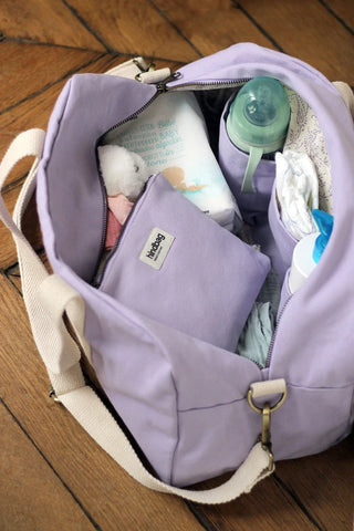 Sac à langer Lilas : Charlie et sa pochette Lou