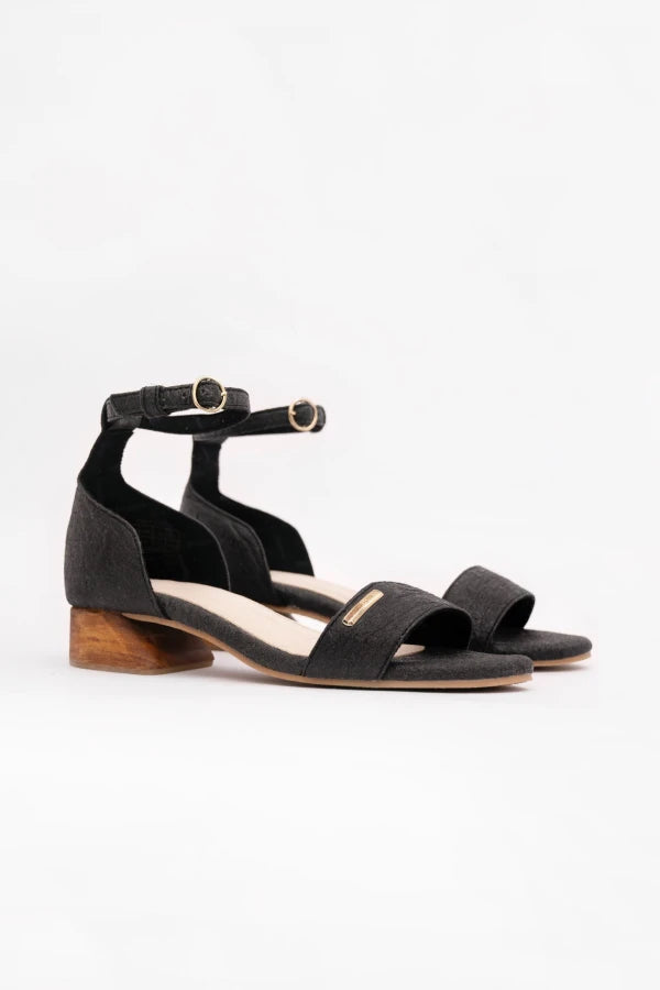 Chicago ORD - Ankle Strap Heels - Charcoal