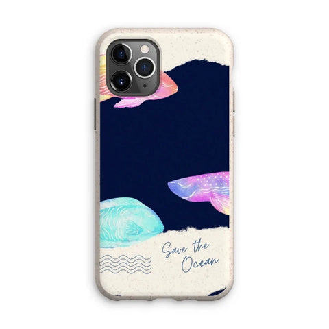 Coque anti-choc biodégradable pour téléphone - Save the ocean