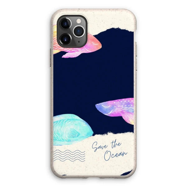 Coque anti-choc biodégradable pour téléphone - Save the ocean