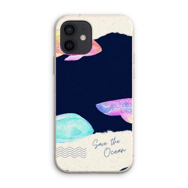 Coque anti-choc biodégradable pour téléphone - Save the ocean