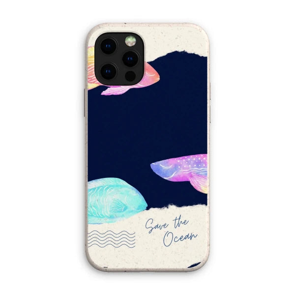 Coque anti-choc biodégradable pour téléphone - Save the ocean