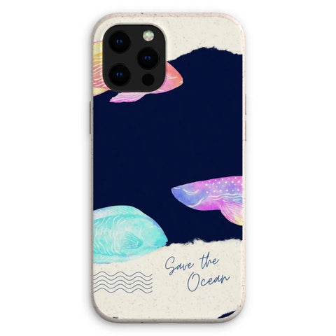 Coque anti-choc biodégradable pour téléphone - Save the ocean