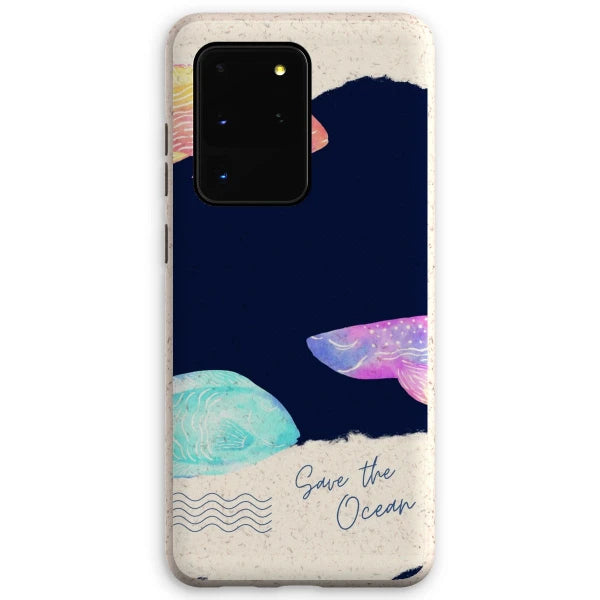 Coque anti-choc biodégradable pour téléphone - Save the ocean