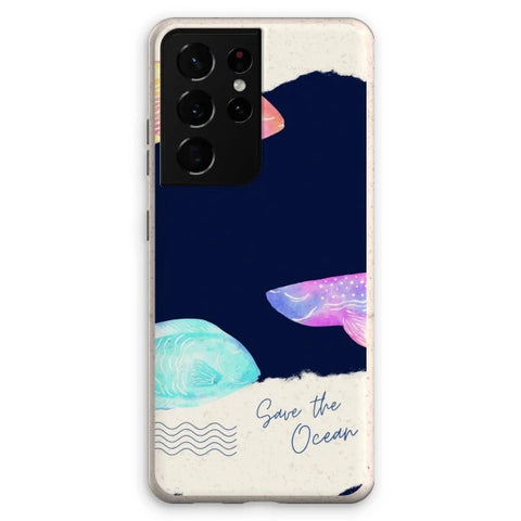 Coque anti-choc biodégradable pour téléphone - Save the ocean