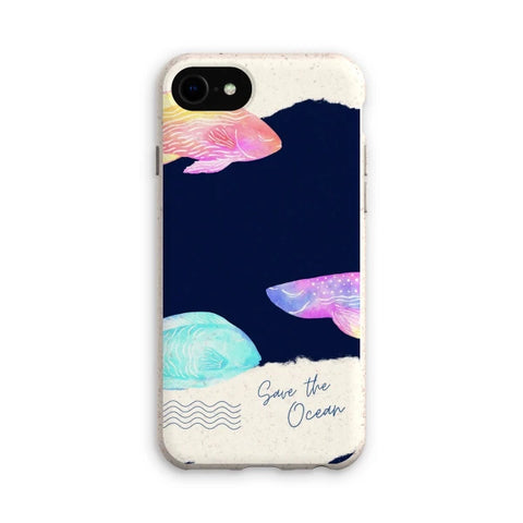 Coque anti-choc biodégradable pour téléphone - Save the ocean