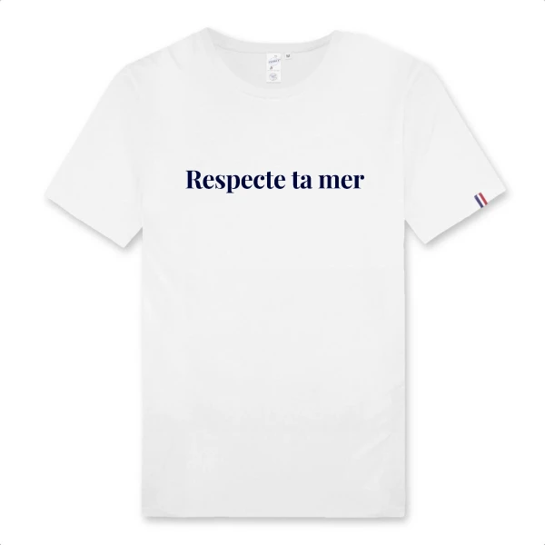 T-shirt homme en coton biologique fabriqué en France 🇫🇷 - Respecte ta mer