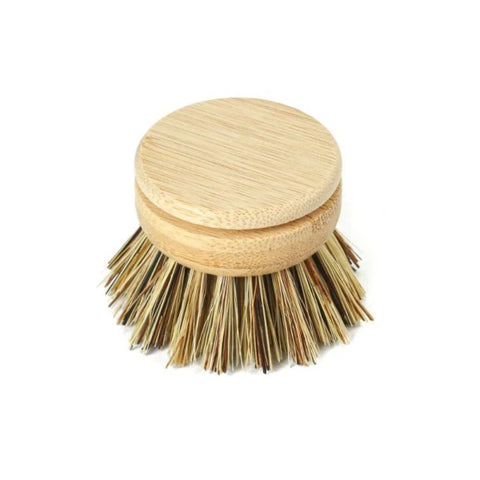 Tête interchangeable pour brosse à vaisselle en bambou réutilisable