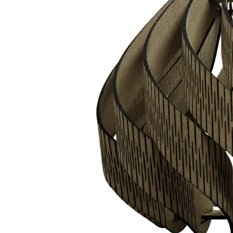 Luminaire suspension spirale, fabriquée-en-France, bois-contreplaquée-fond-de-placard, 25x27cm-FLAVWOOD-WORKING