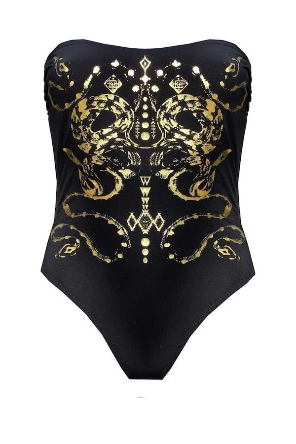 Maillot de bain une pièce bustier Aloha Black Ophis