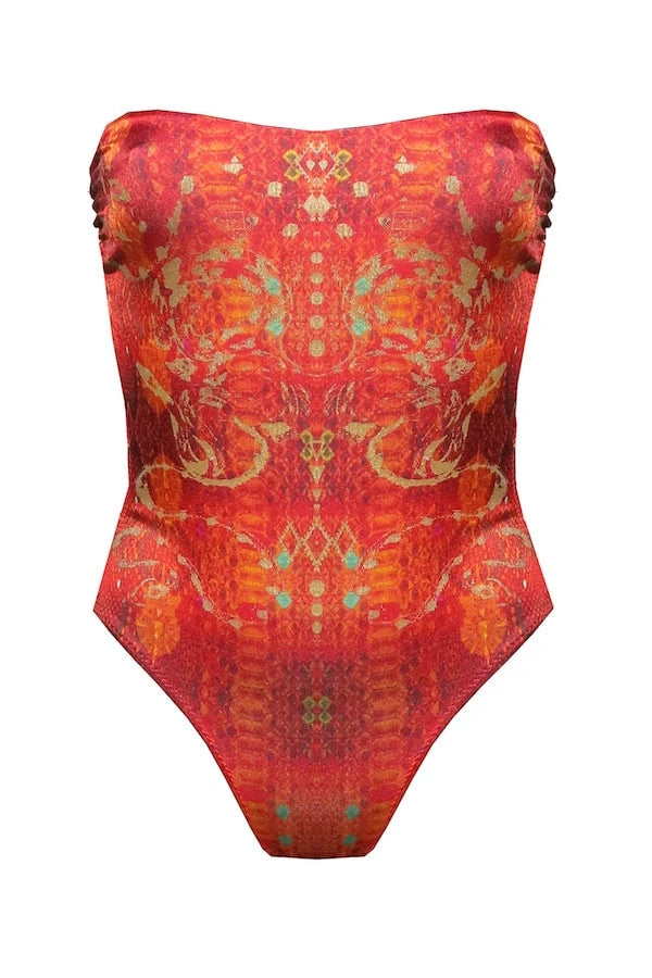 Maillot de bain une pièce bustier Aloha Snake