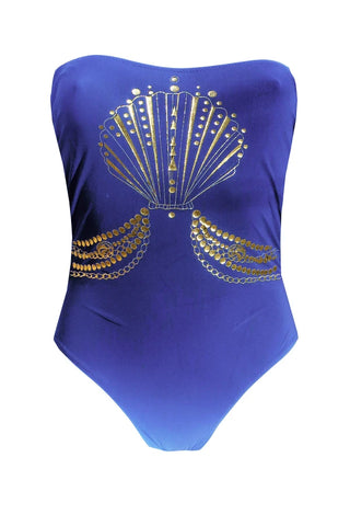 Maillot de bain une pièce bustier Aloha Blue Shell