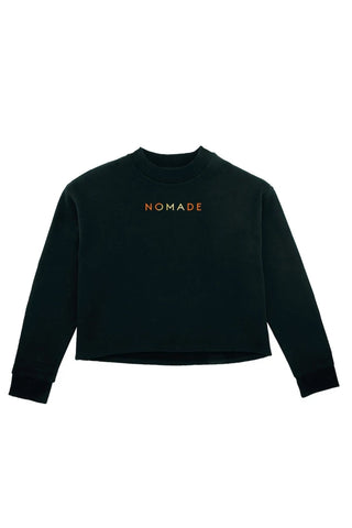 Sweat-shirt court en coton bio Black Nomade