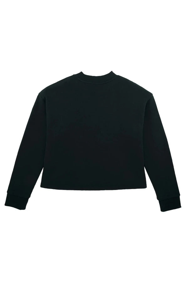 Sweat-shirt court en coton bio Black Nomade