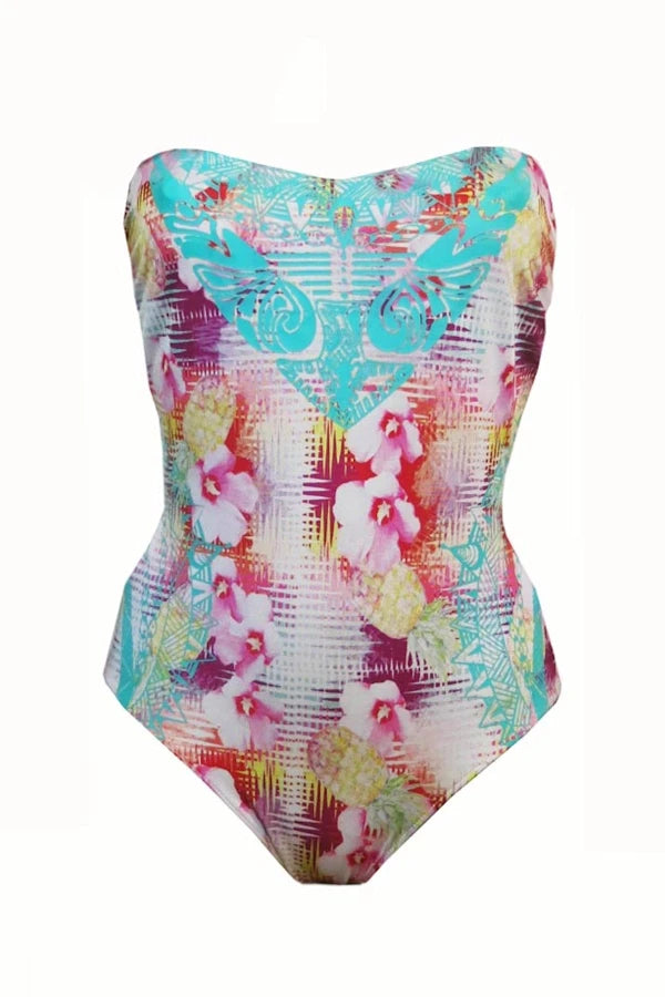 Maillot de bain une pièce bustier Aloha Hawai