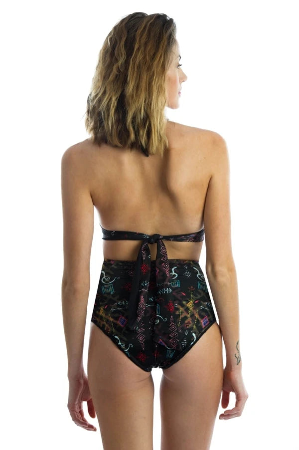 Bas de maillot taille haute réversible Rita Oujda