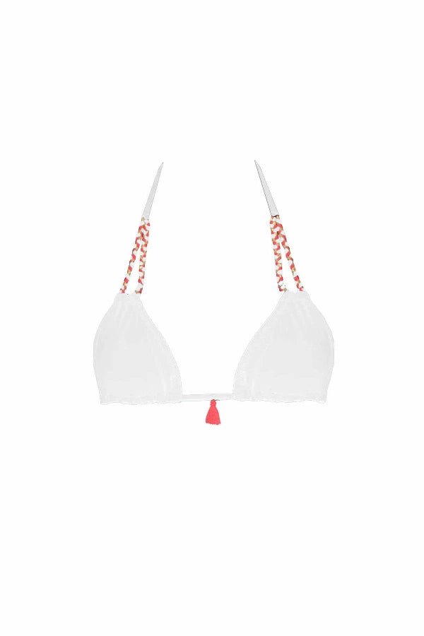 Haut de maillot triangle ajustable Marra White