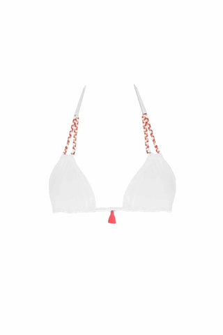 Haut de maillot triangle ajustable Marra White