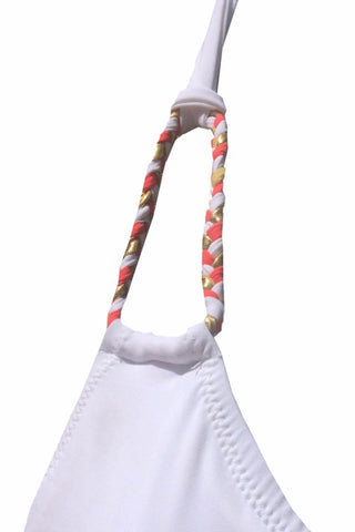 Haut de maillot triangle ajustable Marra White