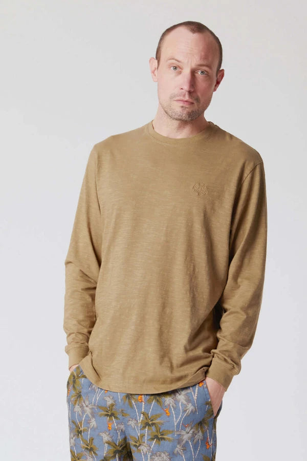 HAKON -  Organic Cotton Long Sleeve Tee Moss Green