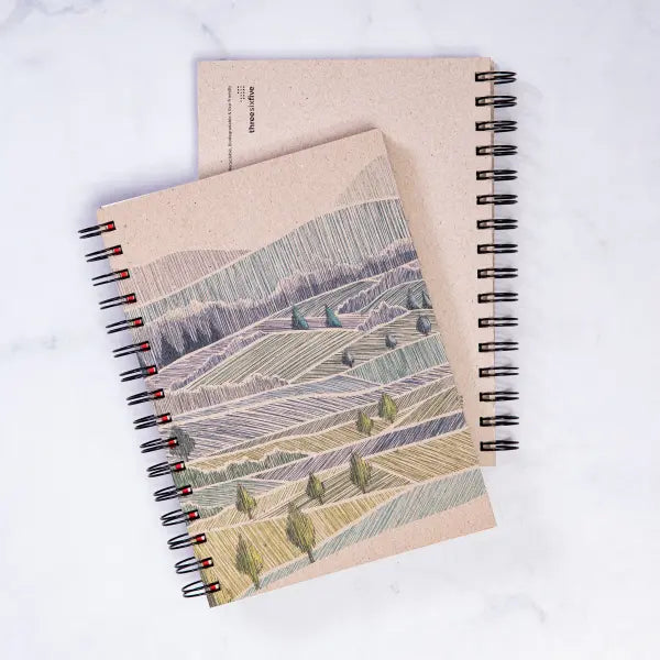 Agenda weekly planneur intemporel en papier recyclé I Plusieurs illustrations