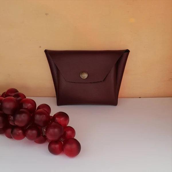 Porte-monnaie origami en alter-cuir de raisin