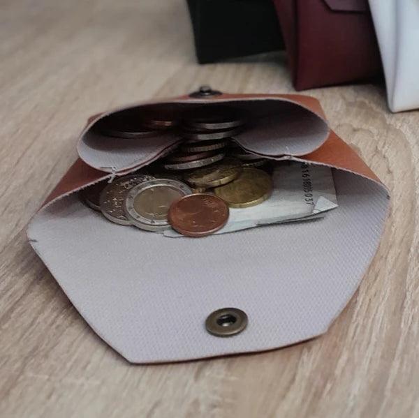 Porte-monnaie origami en alter-cuir de raisin