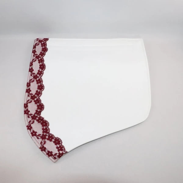 Rabat alter-cuir de raisin blanc avec dentelle bordeaux