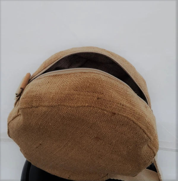Sac rond jute et broderie