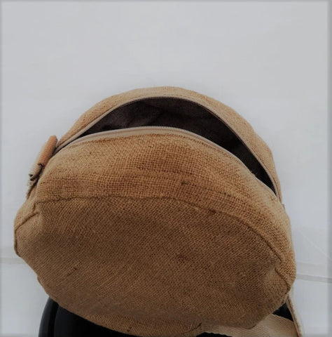 Sac rond jute et broderie
