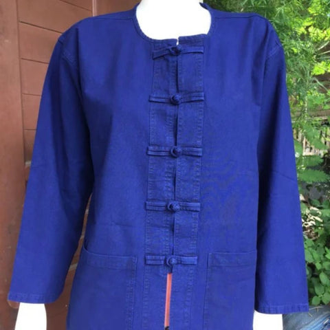 Veste Traditionnelle en Indigo Fait Main - Élégance Naturelle