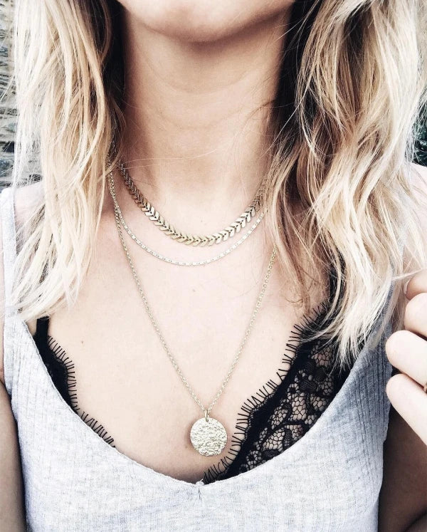 Collier médaille multi rang Lola Moonrise en or