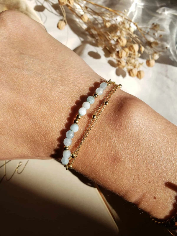 Bracelet pierres naturelles agate : liberté