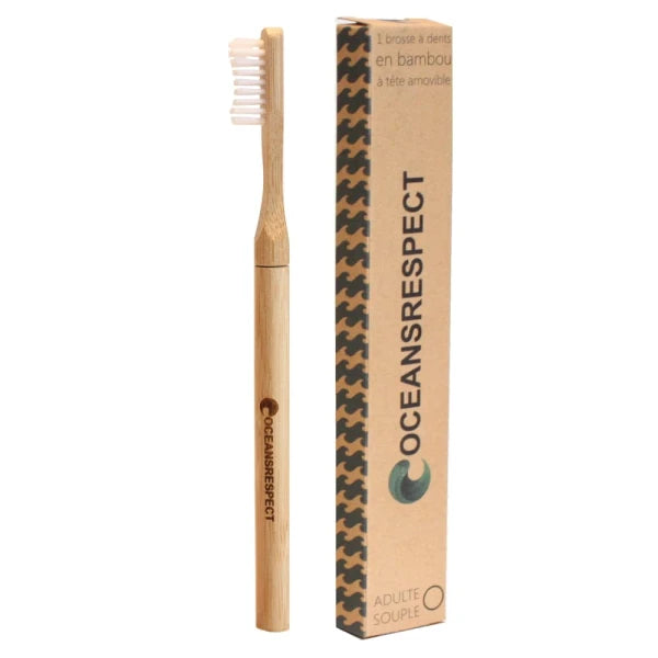 Brosse à dents à tête interchangeable en bambou