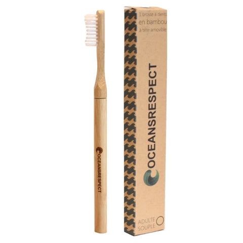 Brosse à dents à tête interchangeable en bambou