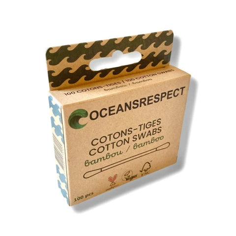 Cotons-tiges en bambou biodégradables - Lot de 100 unités