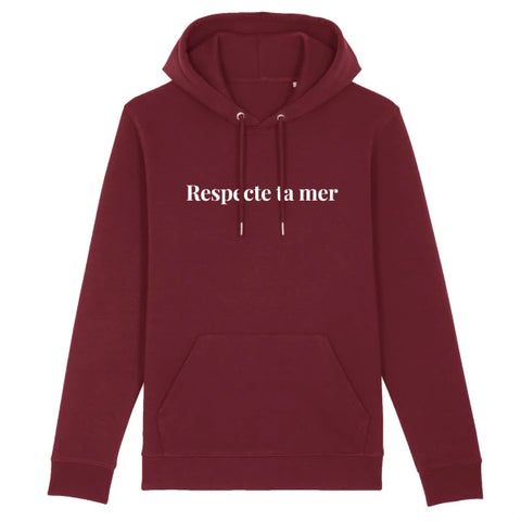 Hoody unisexe en coton bio - Respecte ta mer