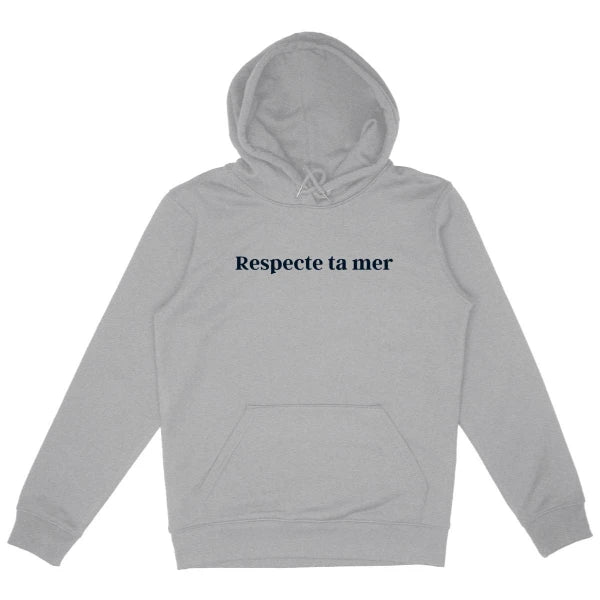 Hoody unisexe en coton bio - Respecte ta mer