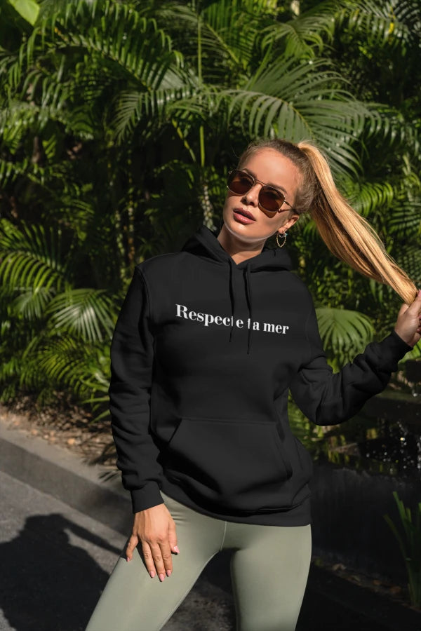 Hoody unisexe en coton bio - Respecte ta mer